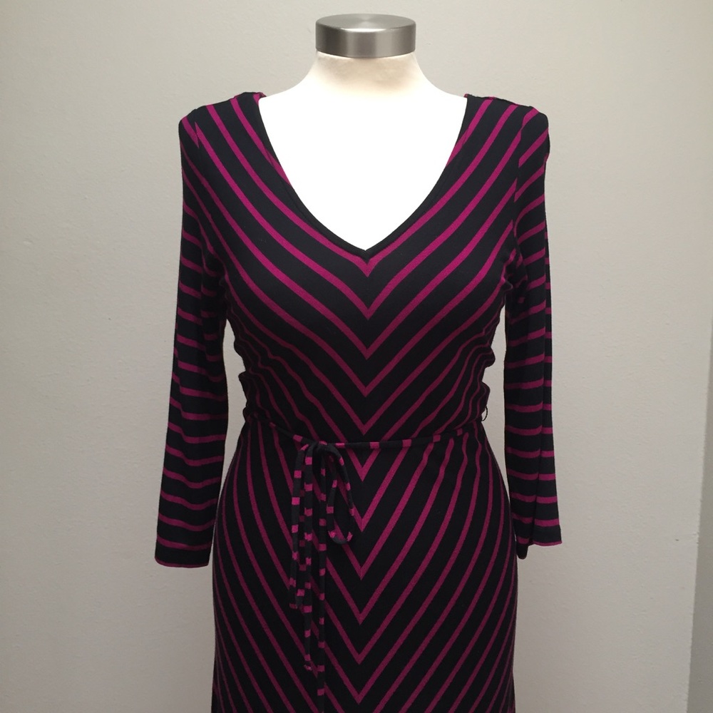 Maternity Chevron Stripe Maxi Dress